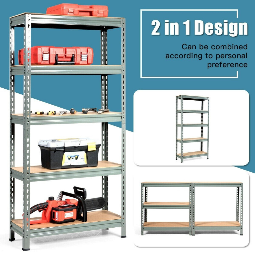 All Metal Boltless Steel Rack Shelves Adjustable Height Rack Organizer ...