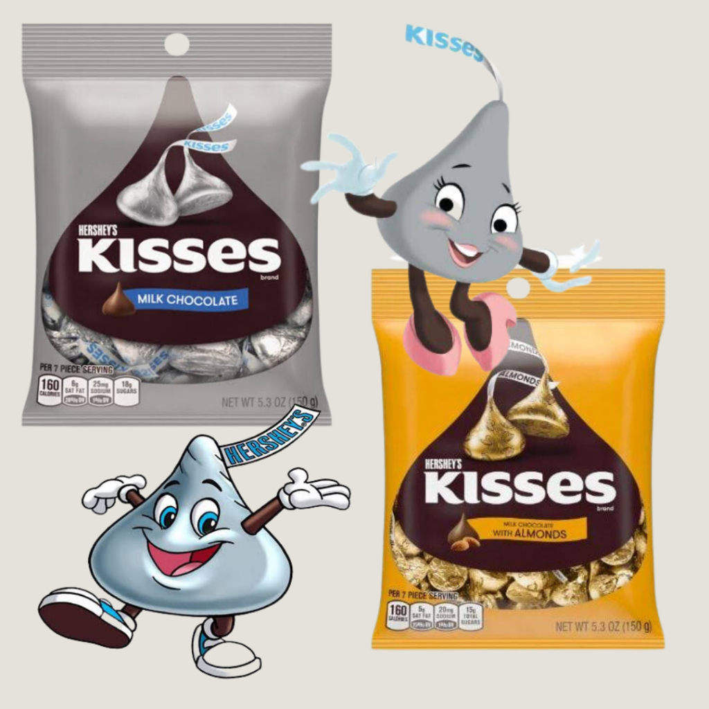 Hersheys Chocolate Kisses with Almonds and Plain 150g Chocolates Gift