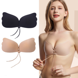 2 Packs Strapless Bras for Women Front Buckle Lift Bra Wire-Free Anti-Slip  Invisible Bandeau Bra Women's Push Up Bra Multicolor at  Women's  Clothing store