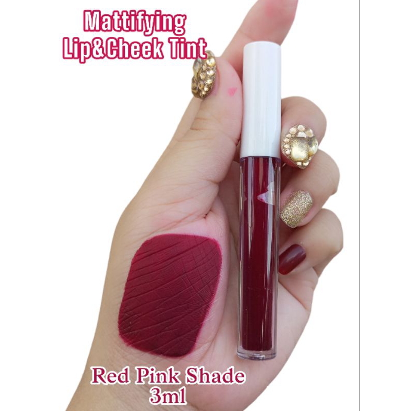 (RED PINK SHADE) NO LABEL (Mattifying Lip&Cheek Tint) Shopee Philippines