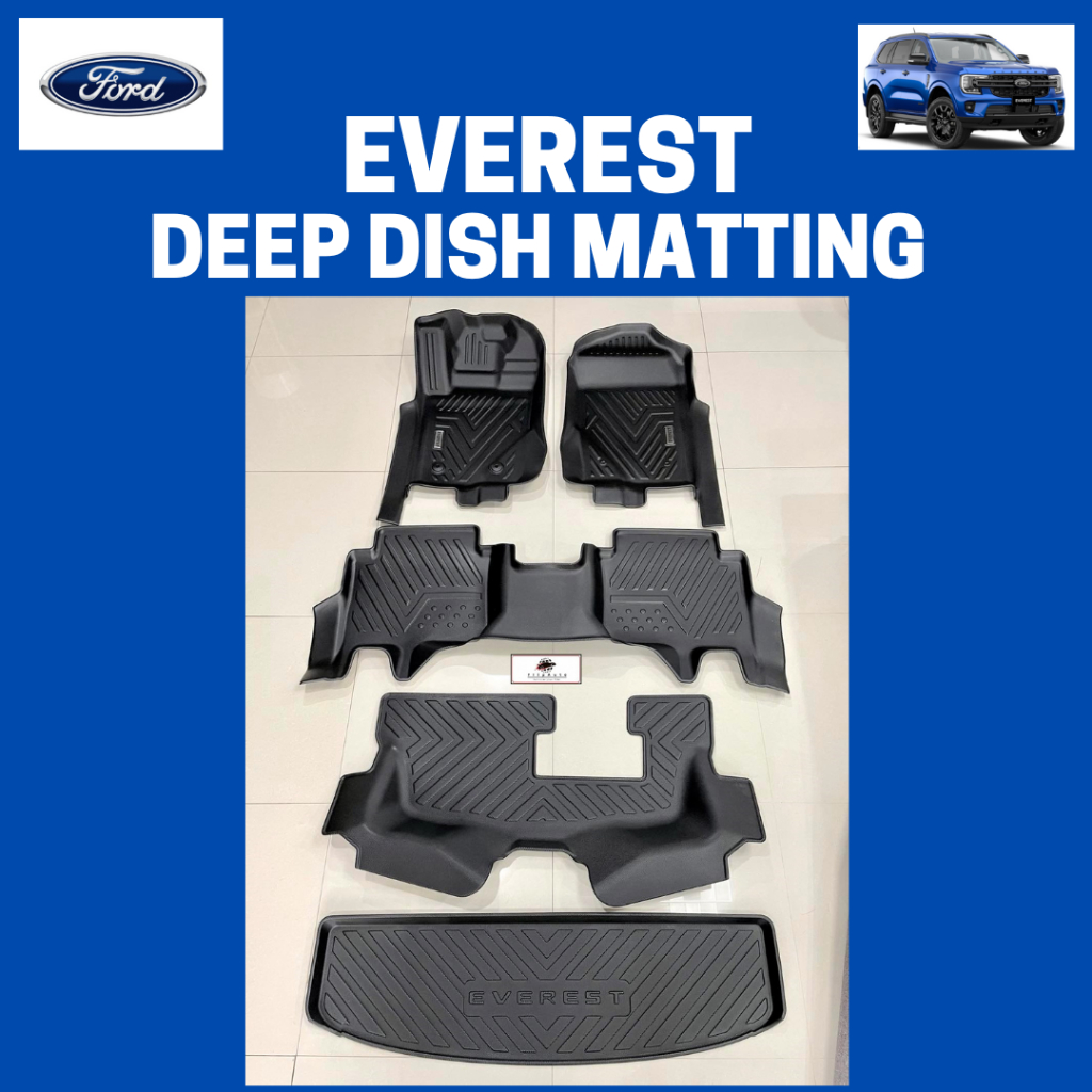 FORD EVEREST 20232024 5D Extended Deep Dish Matting Floor Mats Ford