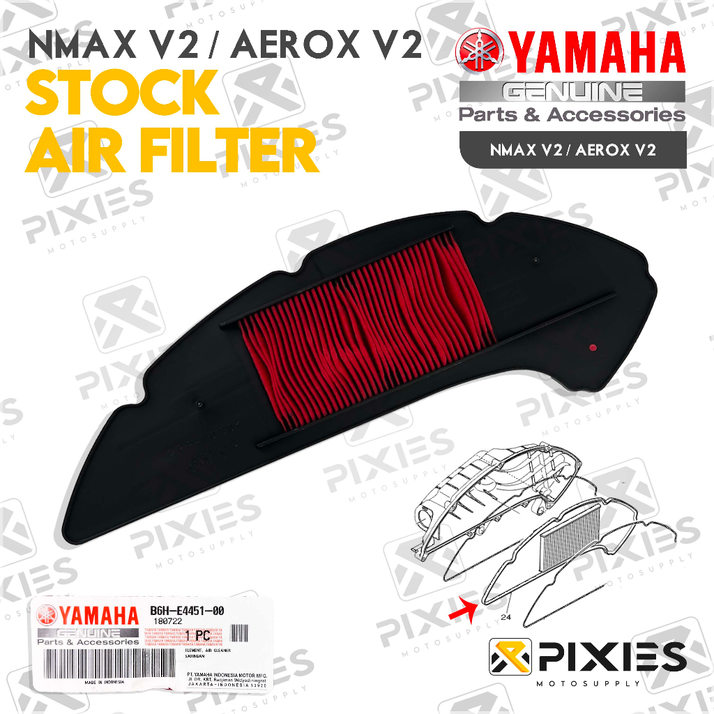B6H445100 NMAX 155 V2 AEROX 155 V2 AIR FILTER ELEMENT | Shopee Philippines