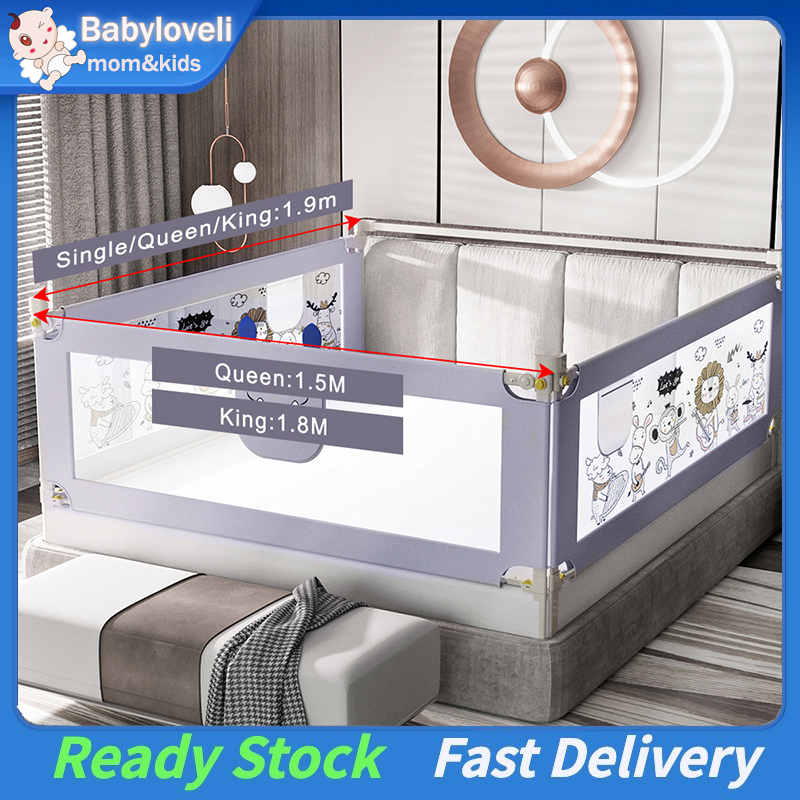 Adjustable SIV Slide Down Baby Bed Fence Bed Rail Guard For Babies Kids