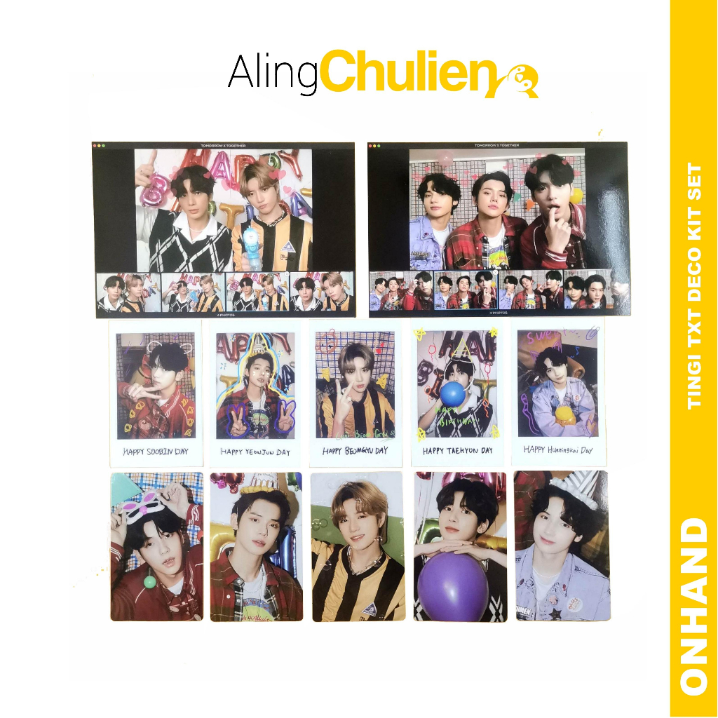 [TINGI] TXT Deco Kit Birthday Party Unit Photo Official Photocard
