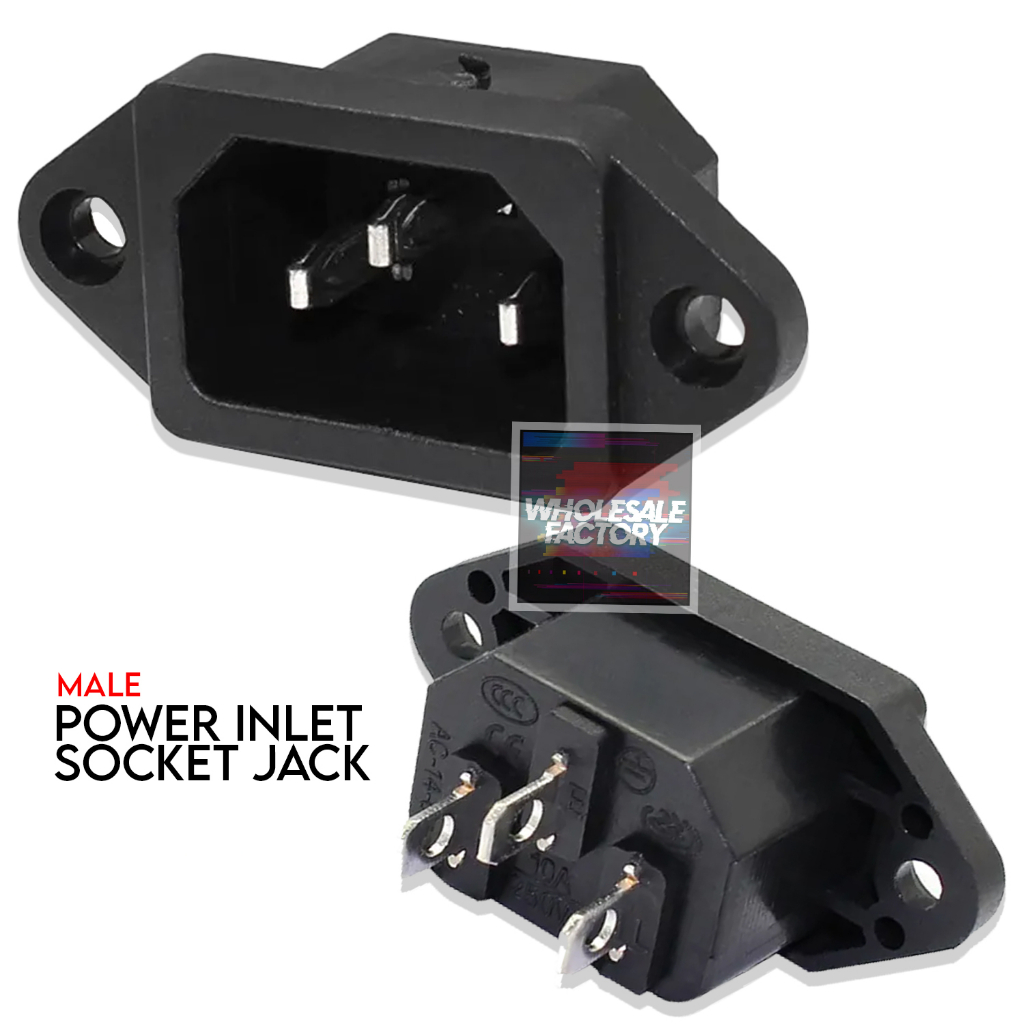 WF Rice Cooker AC Male Power Socket 3-Pin – Replacement Power Inlet ...