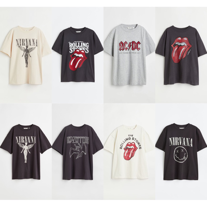 (XSXL) H&M Band Oversized Tshirt Shopee Philippines