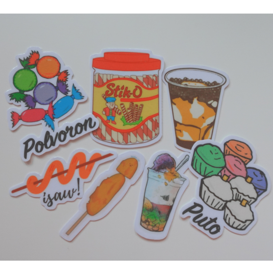 Pinoy Street Food Waterproof Stickers (Planners, Journals, Laptops and ...