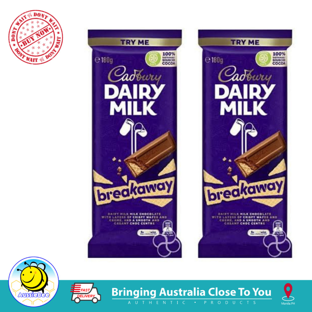 Cadbury Dairy Milk Breakaway Chocolate Block 180g Shopee Philippines