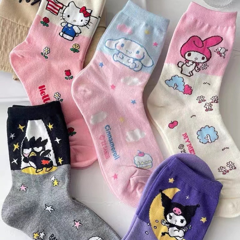 Sanrio Socks Kuromi Cinnamoroll Melody | Shopee Philippines