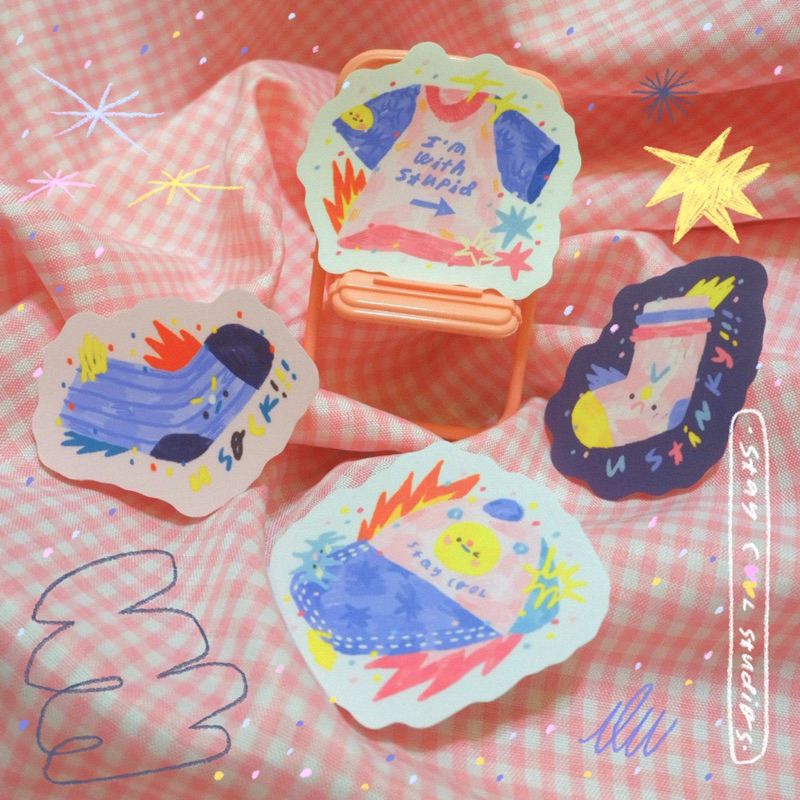 Angy Clothes Jumbo Sticker | Laminated Waterproof Vinyl Sticker (1 pc ...
