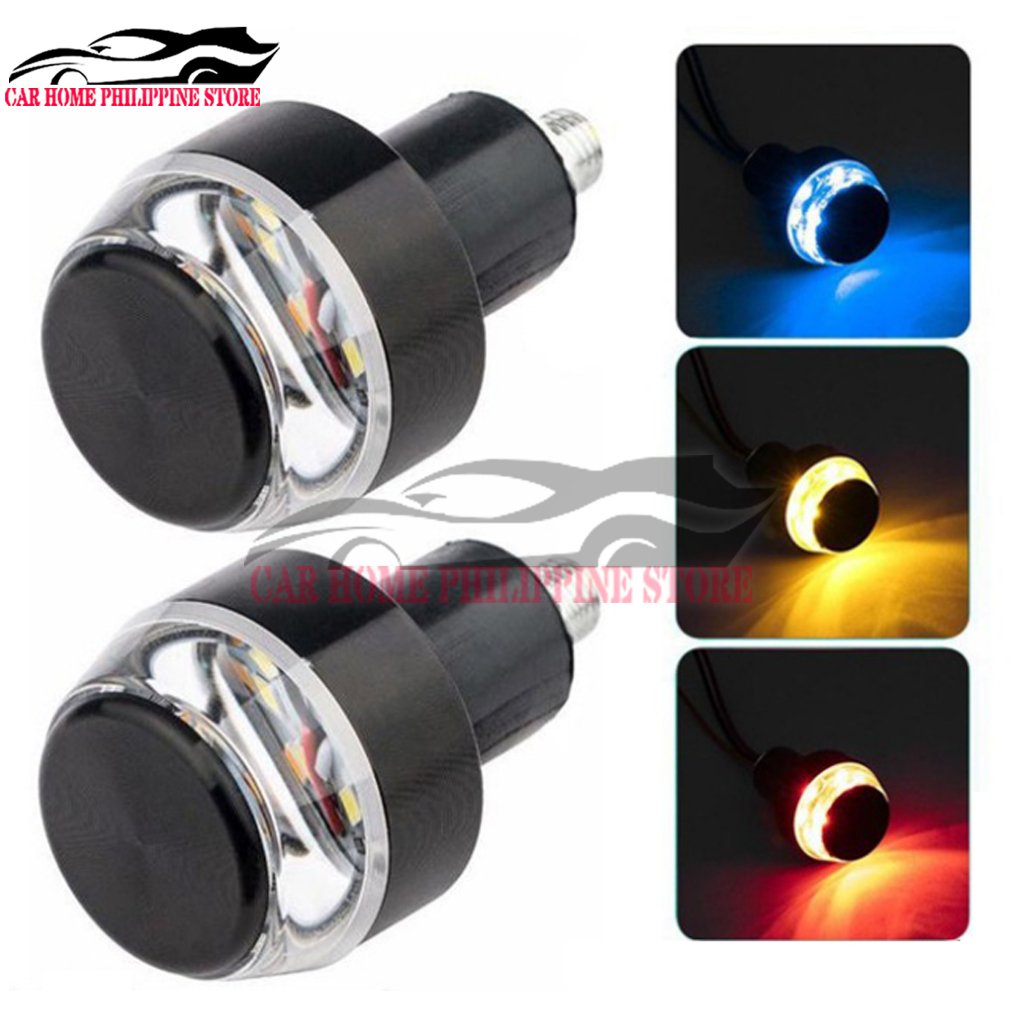 1pc/2pcs Motorcycle LED Handlebar End Turn Signal Light DC 12V White ...