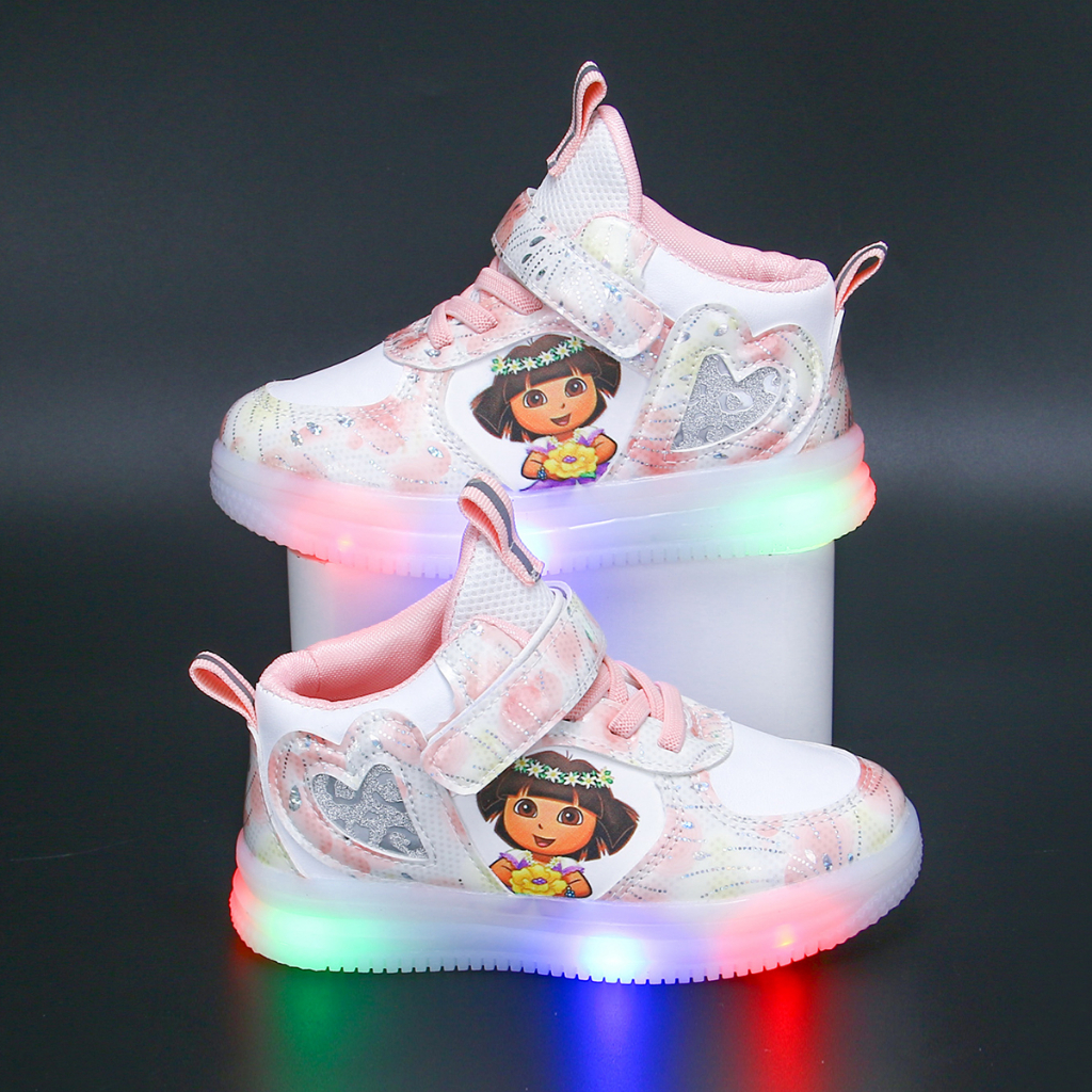 DORA LED flat shoes. Sports light shoes for kids size 2530 Shopee