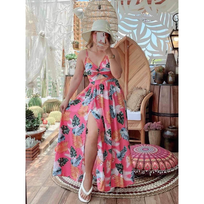 Maxi Dress Late Summer Dresses Beginning Boutique Floral Vacation Dresses  Boutique Adudrey Maxi Summer Backlessdress W/slit Summer Floral Long Dress