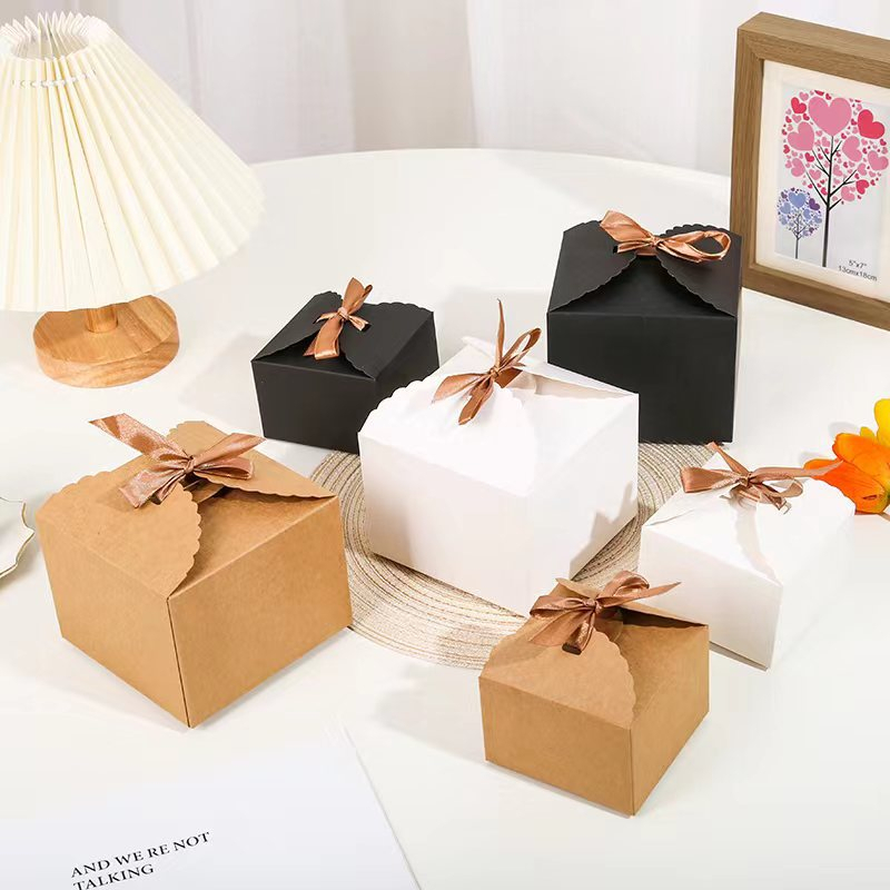 QJOQ.ph | 1pc Kraft Paper Gift Box with ribbon for giveaways party and ...