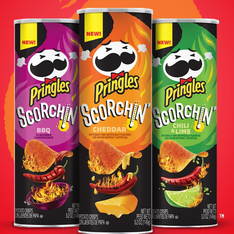 Pringles Scorchin Cheddar and Chili Lime Potato Chips 158grams | Shopee ...