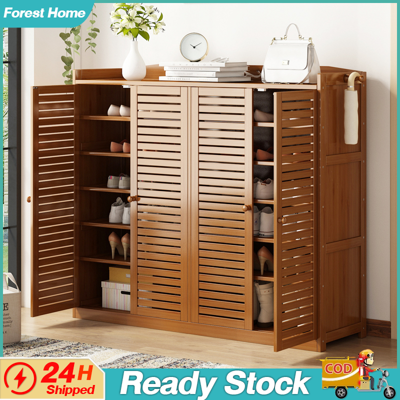 Shoe Wood with Door Shoe Rack Organizer with Cover Shoes Rack