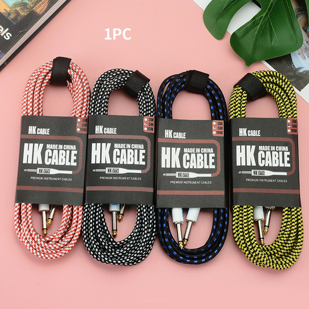 5M Electric Guitar Cable Wire Cord No Noise Shielded Bass Instrument