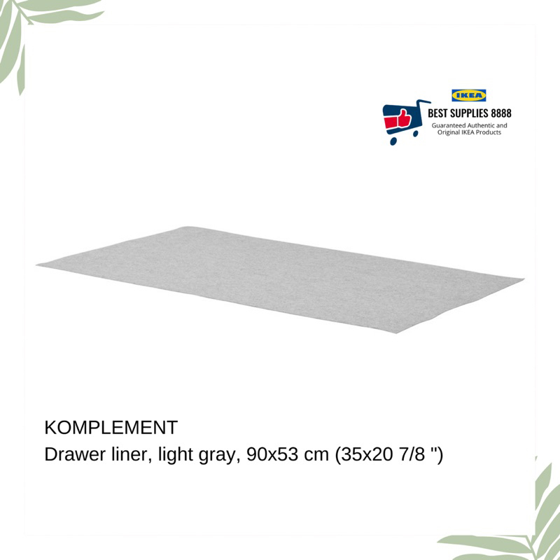 IKEA Original / Authentic KOMPLEMENT Drawer liner, light gray Shopee