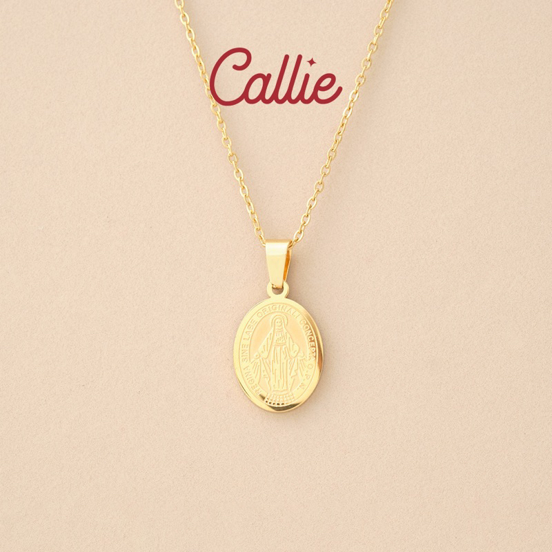 Callie Stainless Steel Mama Mary Necklace Shop Callie | Shopee Philippines