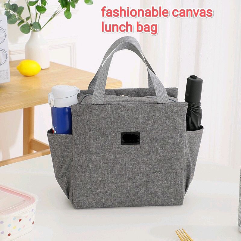 fashionable insulation waterproof canvas lunch bag big size