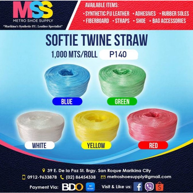 ORIGINAL SOFTIE TWINE [Plastic Straw / Panali / Rope / Packing Twine