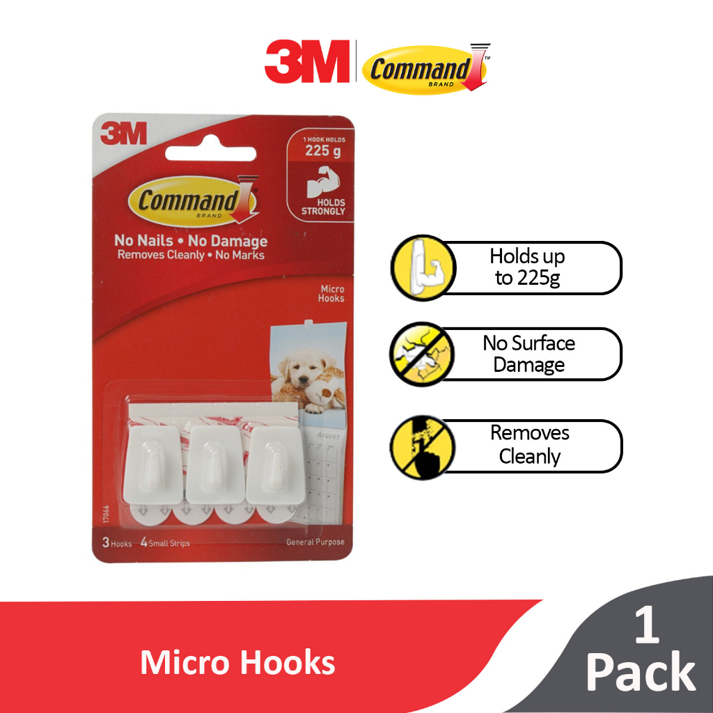 3M Command Micro Hooks [MCOM17066] | Shopee Philippines