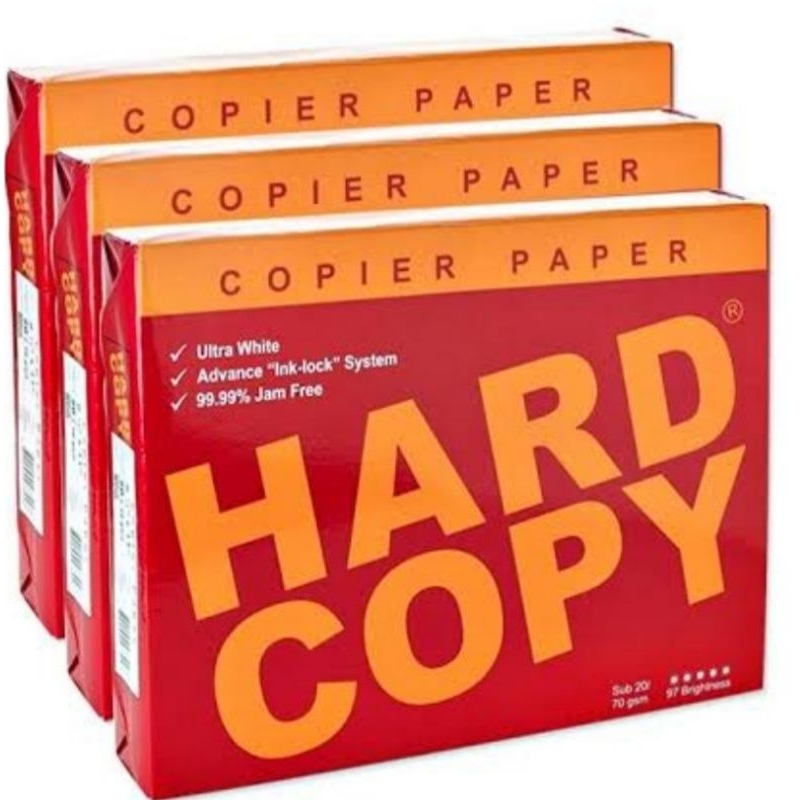 Hard Copy Bond Paper Short/A4/Long size 70gsm 1 ream(500pcs) Shopee