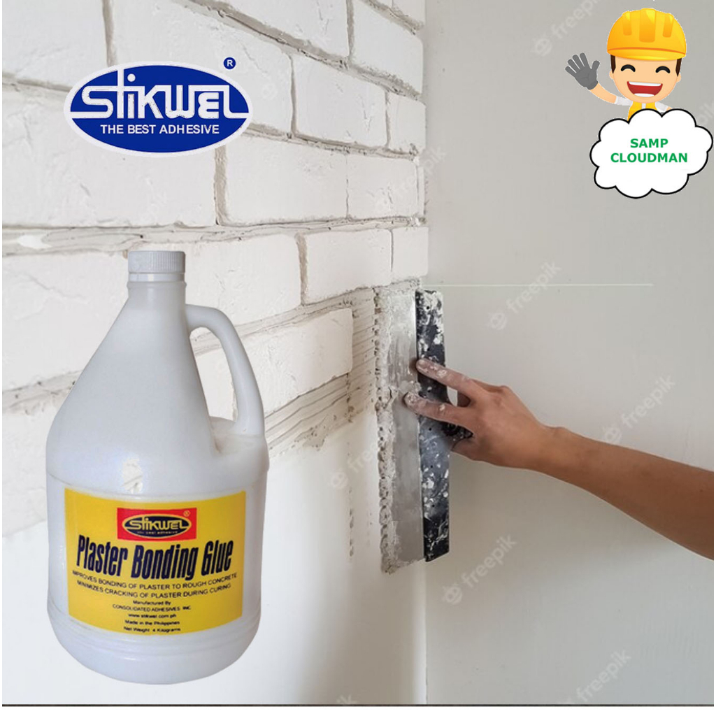 Stikwel Plaster Bonding Glue 1 Gallon/4 Liters / Stikwell/Stickwell