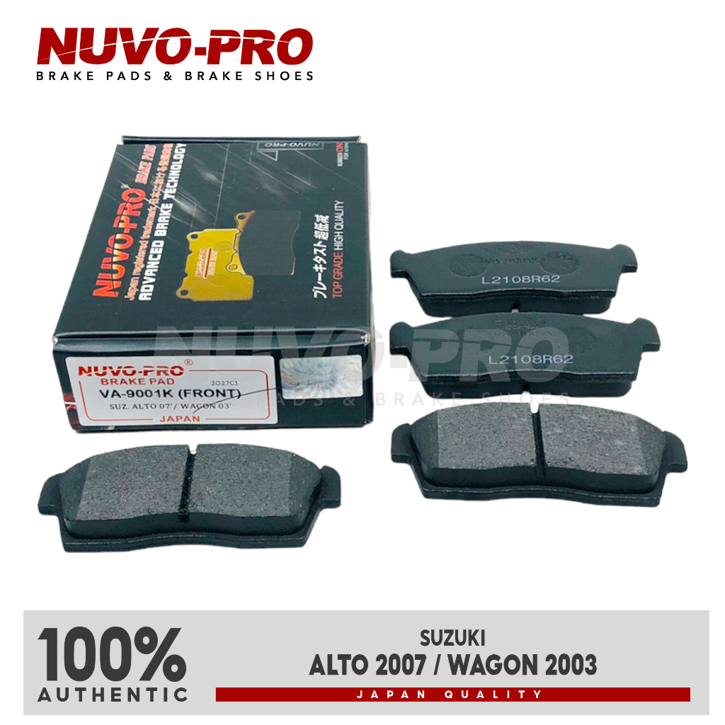 NuvoPro Front Brake Pad Suzuki Alto 2007 / WagonR 1998 2003 / Wide