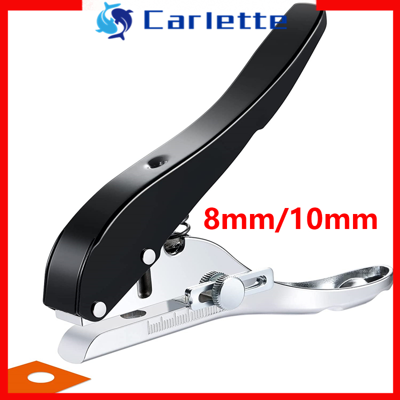 8mm/10mm One Hole Eyelet Puncher for Hang Tag with Eyelet Grommet DIY Leather Paper Ticket