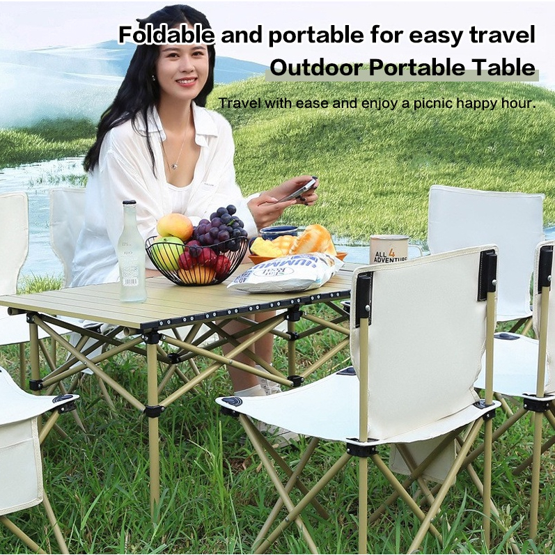 Portable Outdoor Folding Camping Dining Table and Chairs Picnic Table