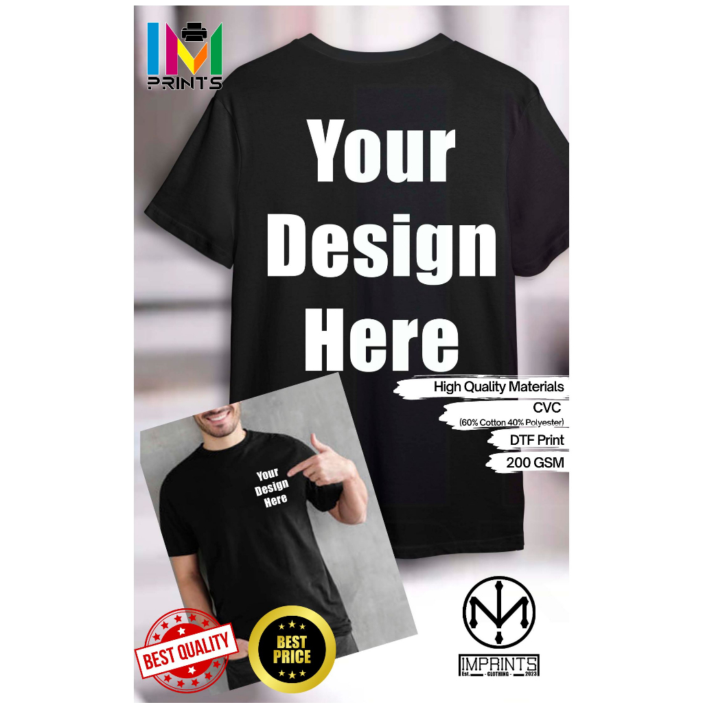 Personalized/ Customized Shirt Premium Fabric High Quality Print