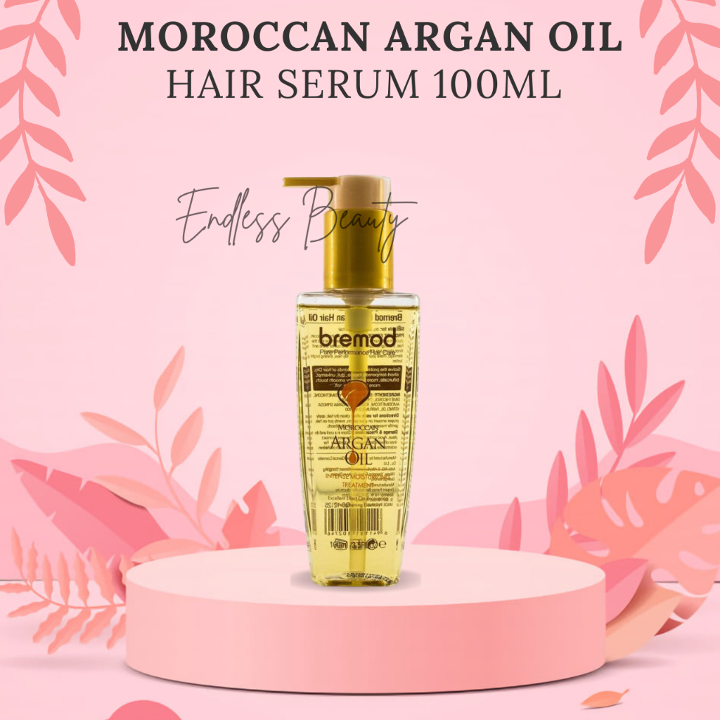 Bremod Hair Serum Vitamin E Argan Oil Serum good for Dry, Frizzy, Newly rebonding hair 100ml