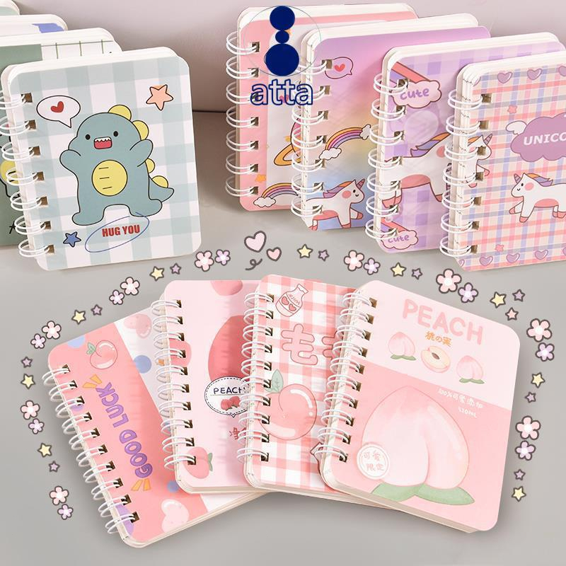 A7 Mini Cartoon Spring Notepad 80Sheets Notebook Student Stationery ...