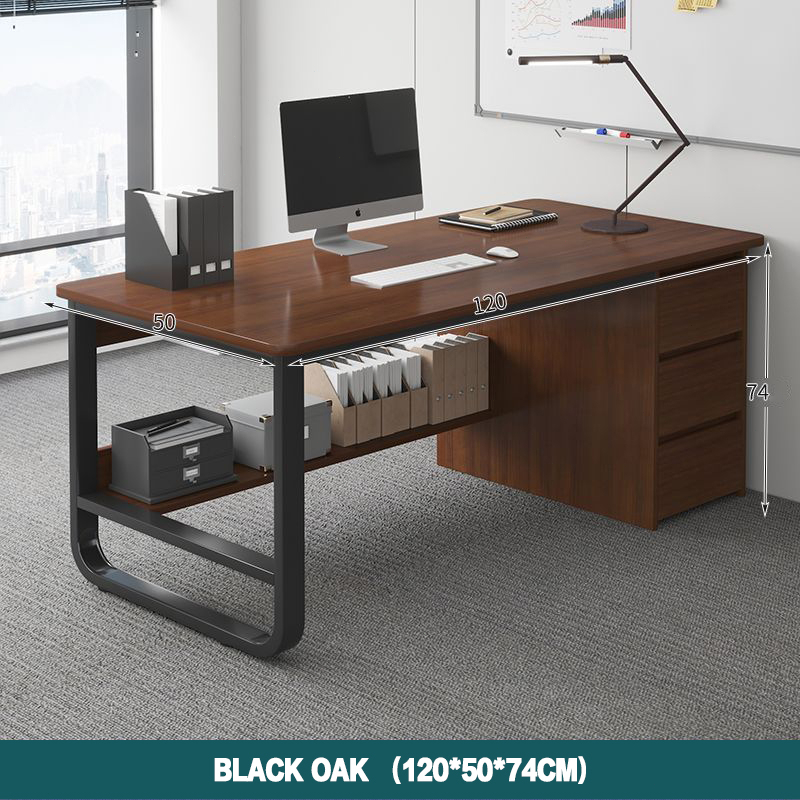 RAMEY Computer Desk With Drawer&Shelves Office Table Desktop Study Desk ...