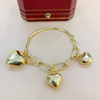 New High Quality 18 K Stainless Steel Hollow Bracelet For Women Gold Color  Chain Shape Love Bangle Party Gifts Jewelry Wholesale