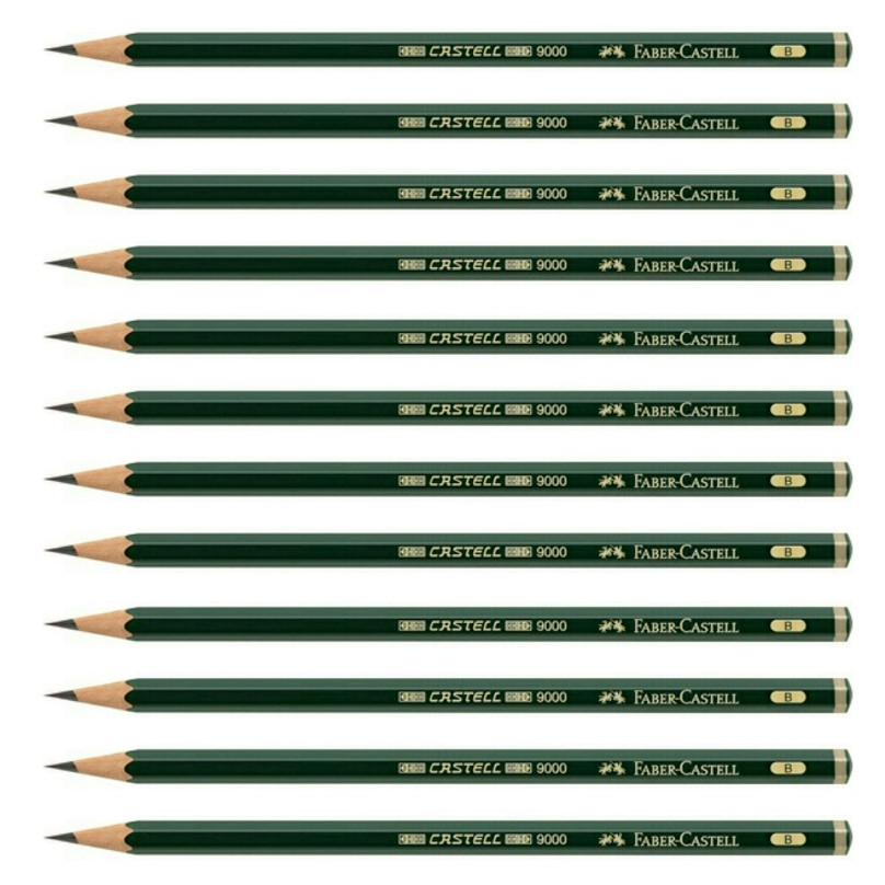 Faber-Castell Graphite Pencil 9000 Per Piece H B F Hb Series Fine ...