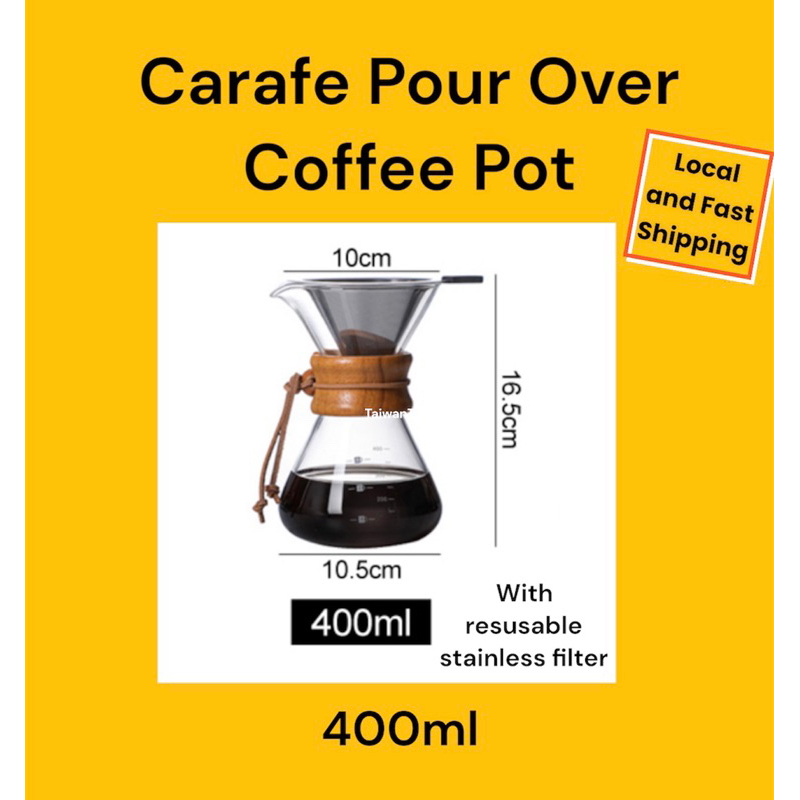 400ml 600ml 800ml Chemex Borosilicate Carafe Classic Pour Over Glass