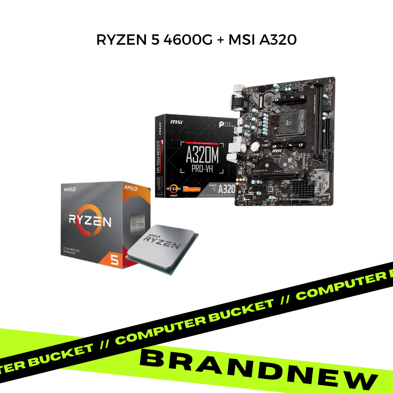 Motherboard and Processor Bundle RYZEN 5 4600G + MSI A320 Shopee