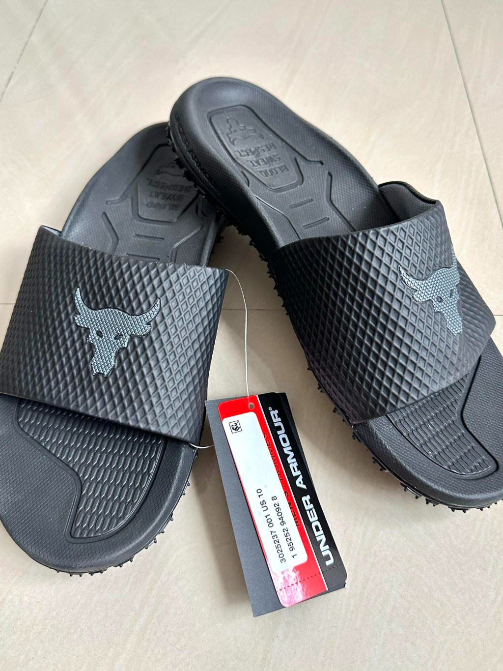 Under Armour Men's Project Rock Slides (Black) Imported from US