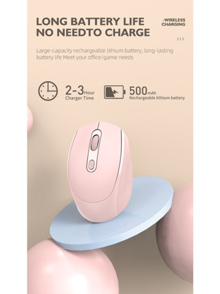 Candy colored wireless mouse Bluetooth dual mode charging mute mouse ...