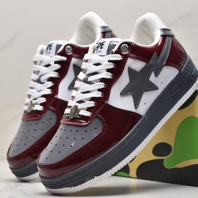 Bape Sta Ape Head Low-Top Fashion Trendy Sneakers Men Women Shoes Shiny ...