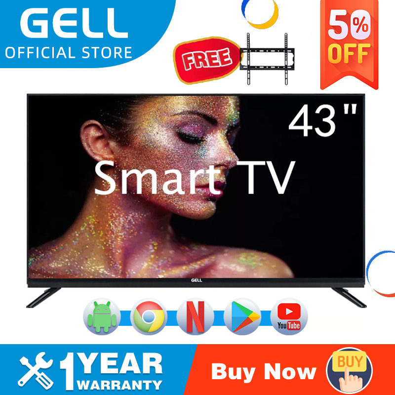 GELL 43 Inches Smart TV Android TV Youtube & Google Play LED TV FHD ...