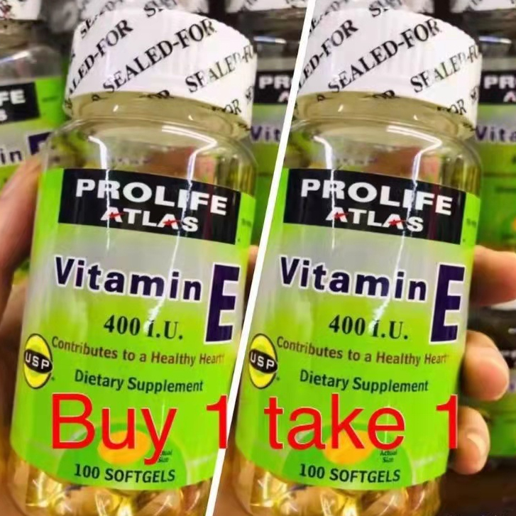 COD Prolife Atlas Vitamin E 400IU 100pcs Softgels Supplement Shopee