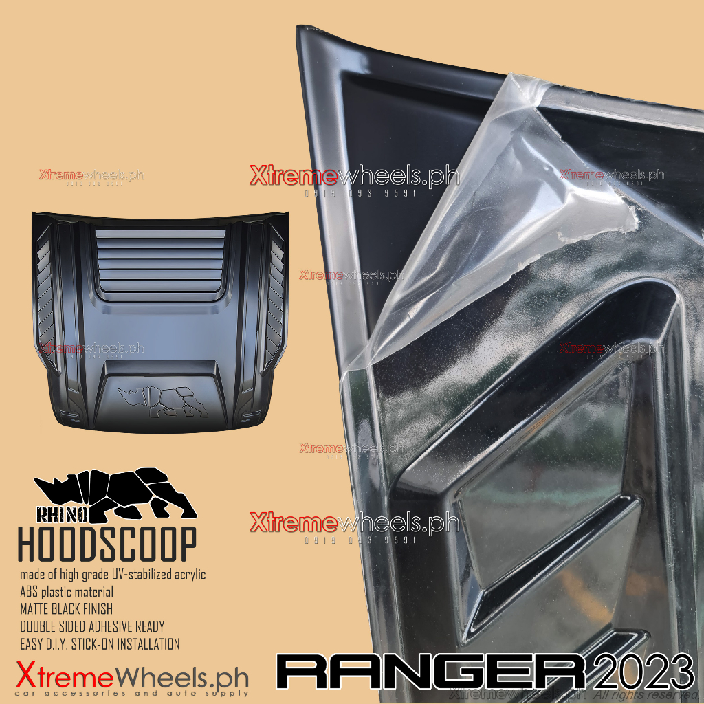 Ford Ranger / Everest 2023 to 2025 Rhino Hood Scoop Thailand Made Matte ...