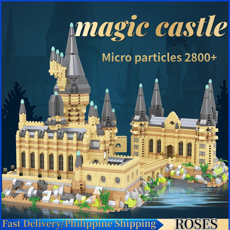 [24h Ship]2800 Pcs Small Particles Magic Castle Building Blocks Harry ...