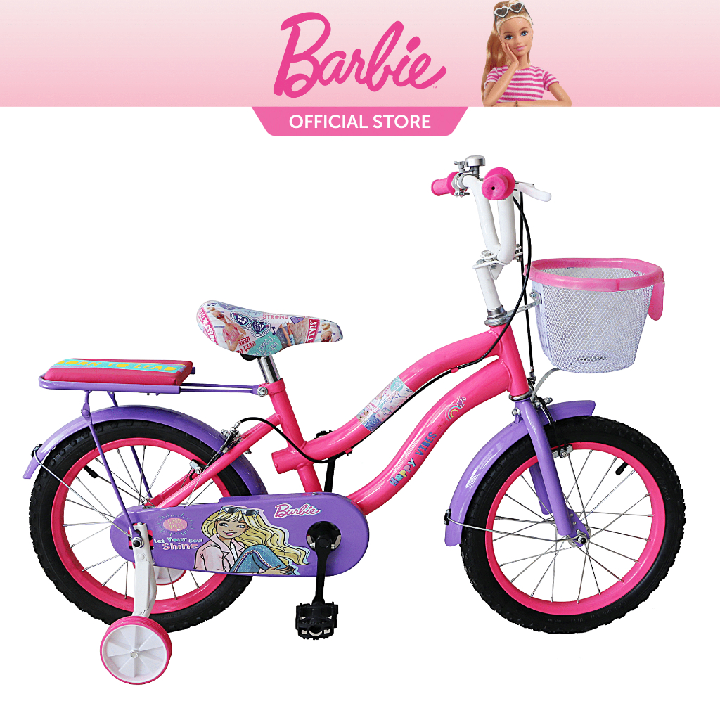 Barbie Kids Bike 12 inch 14 inch 16 inch with training wheels and basket for Girls Shopee Philippines