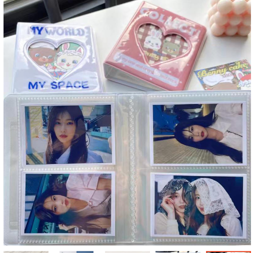 3 Inch Mini Photo Album Photocard Polaroid Heart Collect Book LOMO Card ...