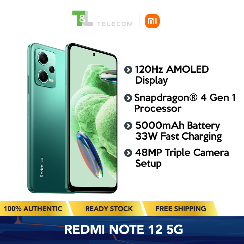 Global Version Xiaomi Redmi Note 12 5G NFC Snapdragon 4 Gen 1 Octa