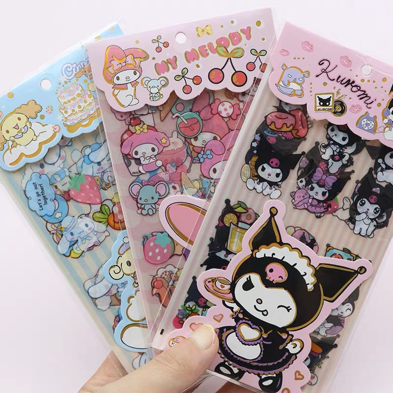 Kuromi Melody Cinnamorol Stickers Cartoon Stationary Students Hand ...